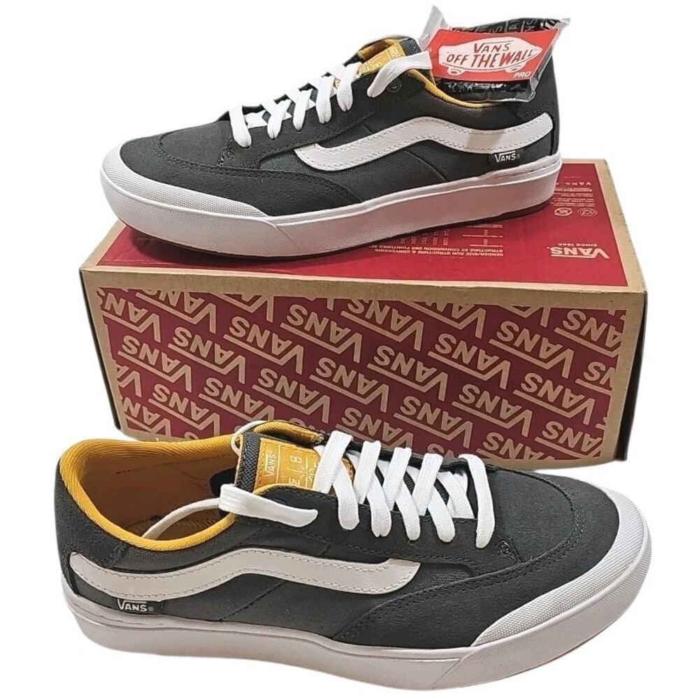 VANS ~Men's 7; Woman 8.5~ Berle Pro Pewter Gray Grey / Mango Mojito White NEW.